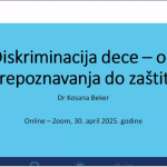 Одржана онлајн обука „Дискриминација деце – од препознавања до заштите“