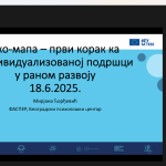 Одржана онлајн обука „Еко-мапа – први корак ка индивидуализованој подршци у раном развоју“